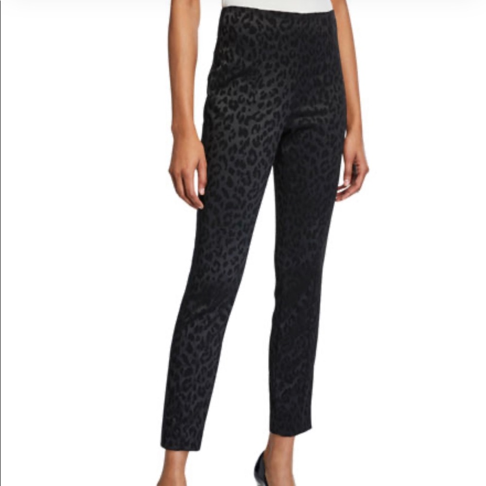 Veronica Beard Honolulu Leopard Jacquard Trouser